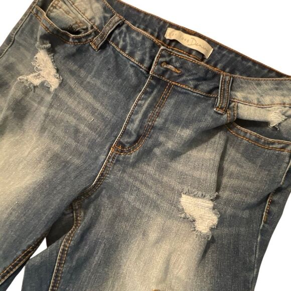 EST. 1946 Denim Distressed Contemporary Patchwork Jeans - Picture 3 of 8